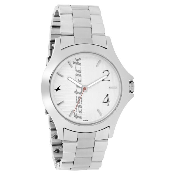 Fastrack Quartz Analog White Dial Stainless Steel Strap Watch for Guys - image number 0