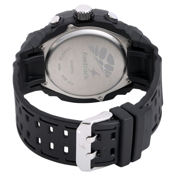 Fastrack Quartz Chronograph Black Dial Plastic Strap Watch for Guys - image number 3