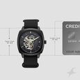 Fastrack Automatics Collection Black Dial Black Stainless Steel Strap Watch For Guys - image number 3