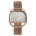Fastrack Style Up Quartz Analog Silver Dial Rose Gold Stainless Steel Strap Watch For Girls - image number 0