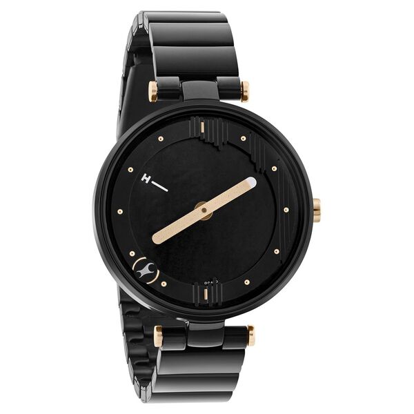 Fastrack MetaWe Quartz Analog Black Dial Stainless Steel Strap Watch For Girls - image number 1