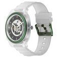 Fastrack Bare Quartz Analog Skeleton Unisex Watch With Anthracite Dial And Translucent Plastic Strap - image number 3