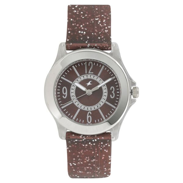 Fastrack Trendies Quartz Analog Brown Dial Plastic Strap Watch for Girls - image number 0