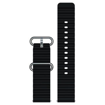Fastrack Smart Black Silicone Bubble Strap 22 mm