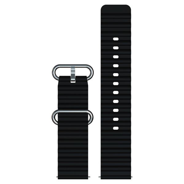 Fastrack Smart Black Silicone Bubble Strap 22 mm - image number 0
