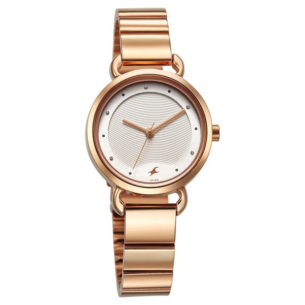 Fastrack Pulse Quartz Analog Silver Dial Stainless Steel Strap Watch for Girls - image number 1