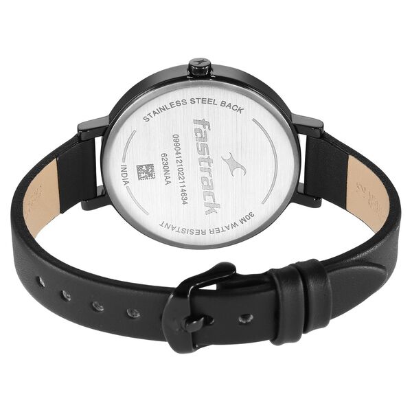 Fastrack Style Up Black Dial Leather Strap Watch for Girls - image number 5