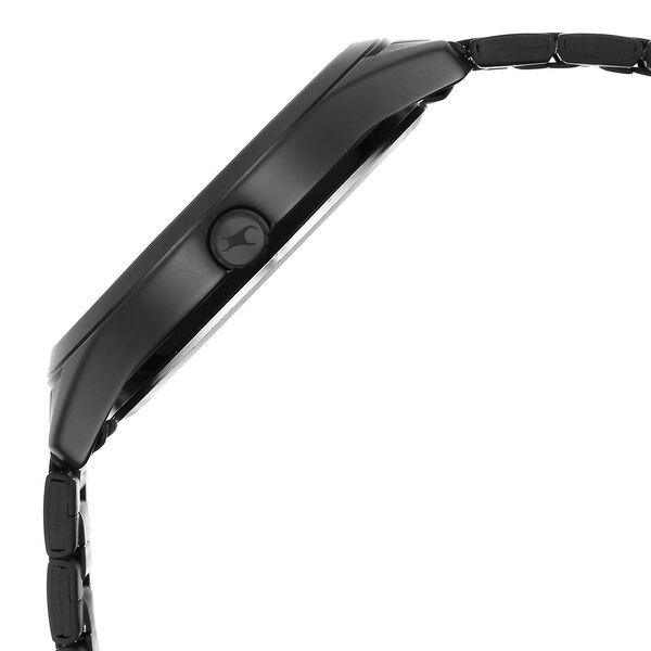 Fastrack Stunners Quartz Analog Black Dial Black Metal Strap Watch For Guys - image number 3