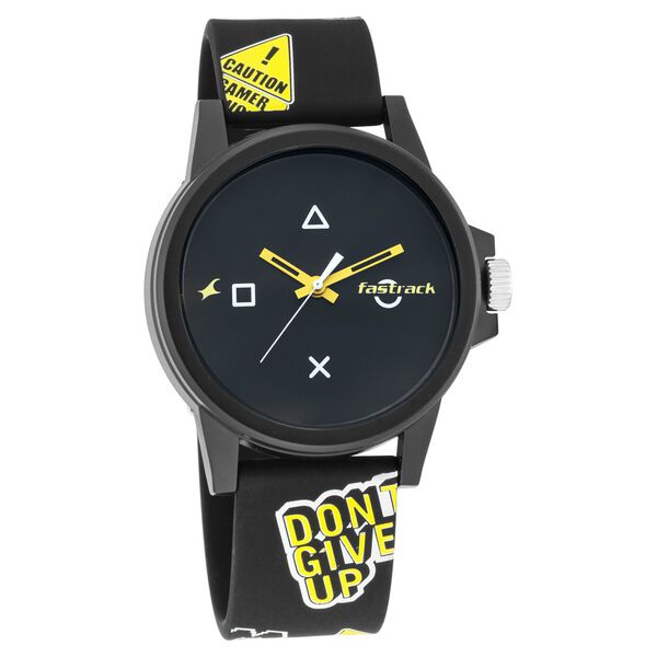 Fastrack Arcade Quartz Analog Black Dial Silicone Strap Unisex Watch - image number 0