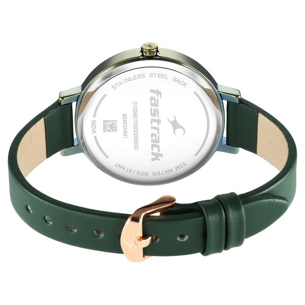 Fastrack Style Up Black Dial Leather Strap Watch for Girls - image number 5