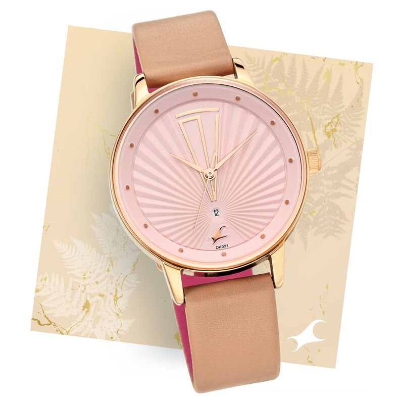 Rose Gold Fastrack Watches For Womens Leather Belt Buy Online