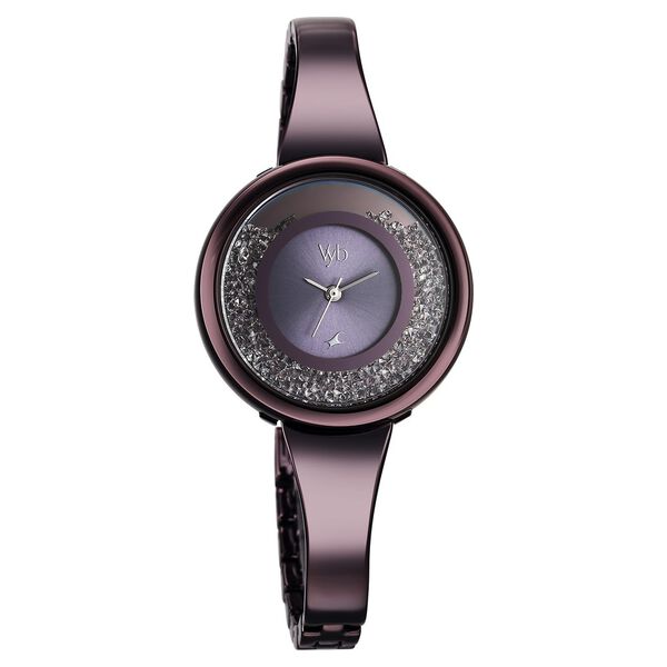 Fastrack Vyb Diva Quartz Analog Purple Dial Purple Metal Strap Watch For Women - image number 1