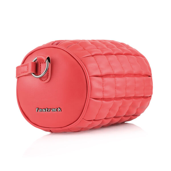 RED QUILTED SLING BAG - image number 2
