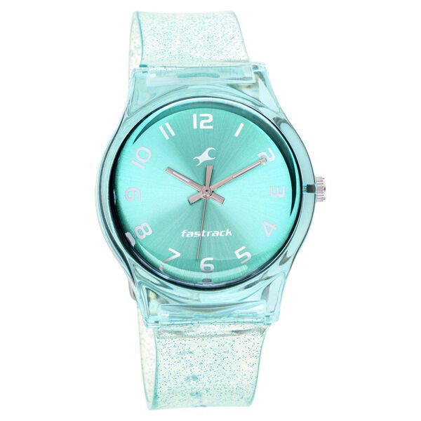 Fastrack Sparkle Quartz Analog Blue Dial Polyurethane Strap Unisex Watch - image number 0
