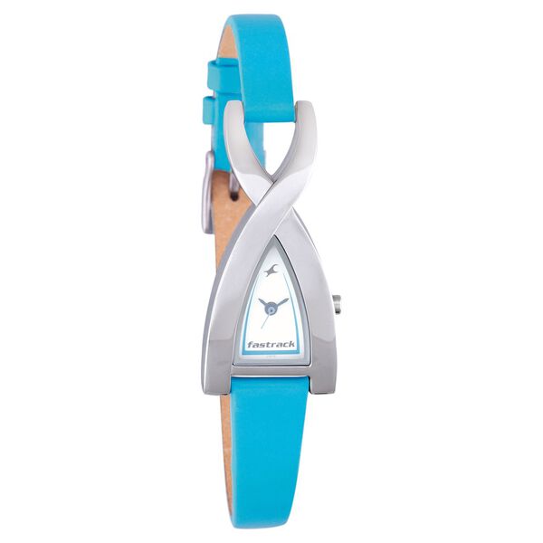 Fastrack Quartz Analog Silver Dial Leather Strap Watch for Girls - image number 0