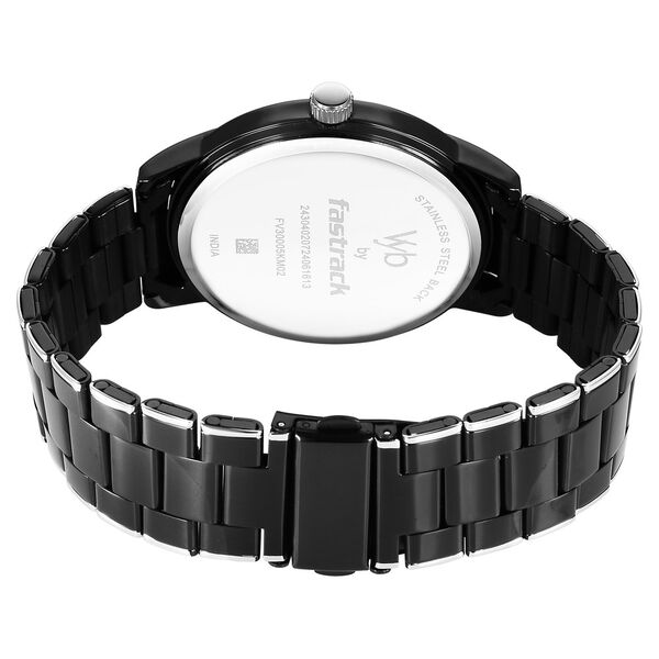 Fastrack Vyb Phantom Quartz Analog Black Dial Two Toned Metal Strap Watch For Guys - image number 5
