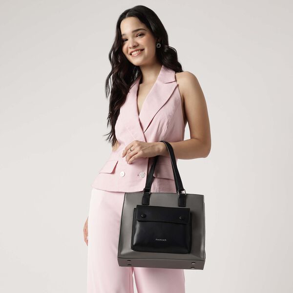 Two-Tone Satchel Bag - image number 1