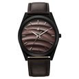 Fastrack Gelato Black leather strap watch with Chocolate dial for Guys - image number 1
