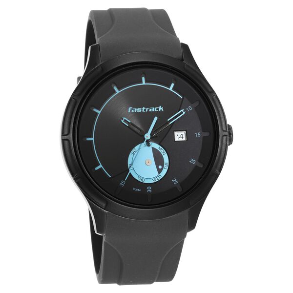 Fastrack Urban Bounce Quartz Analog Black Dial Silicone Strap Watch for Guys - image number 1