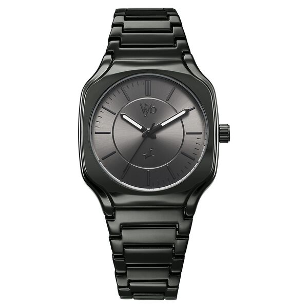 Vyb Maverick By Fastrack Quartz Analog Grey Dial Metal Strap Watch For Guys - image number 2
