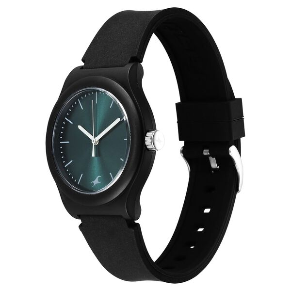 Fastrack Tees Urbanique Quartz Analog Green Dial Silicon Strap Watch For Girls - image number 2
