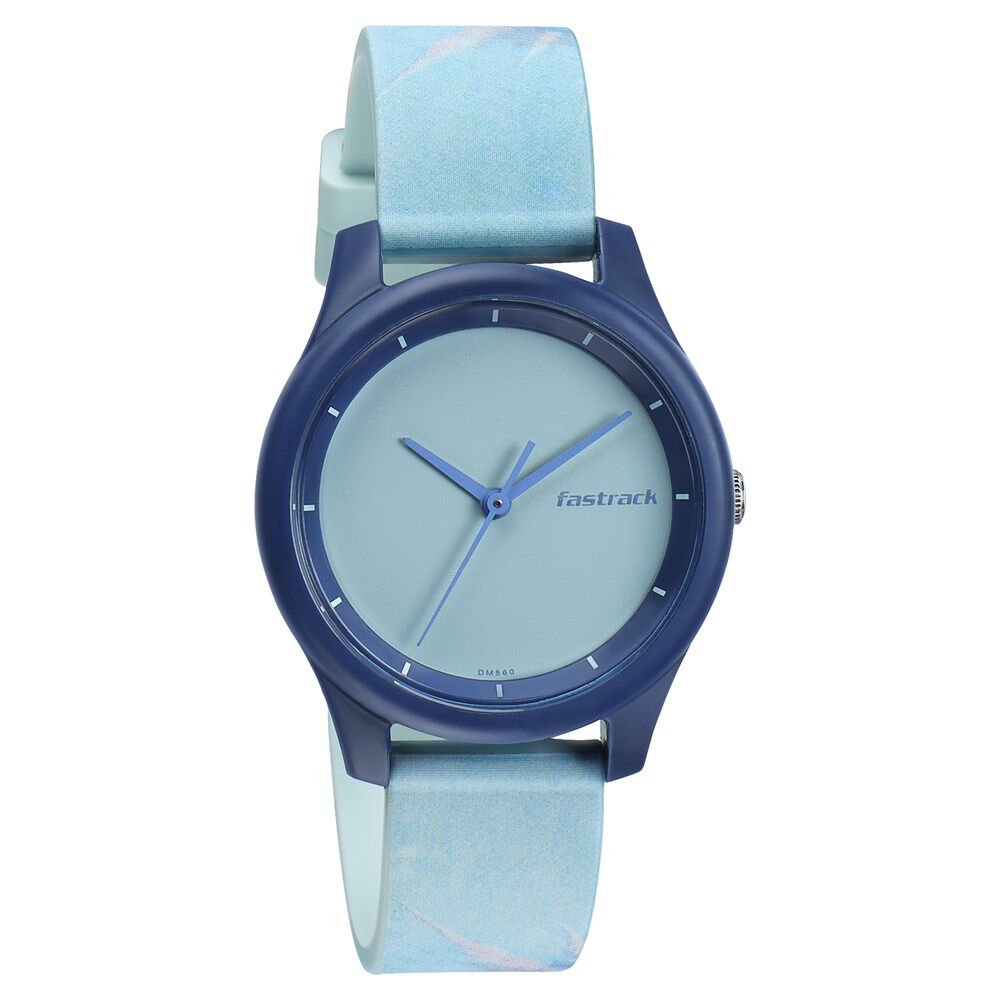 Fastrack Tie Dye Quartz Analog Blue Dial Silicone Strap Watch for