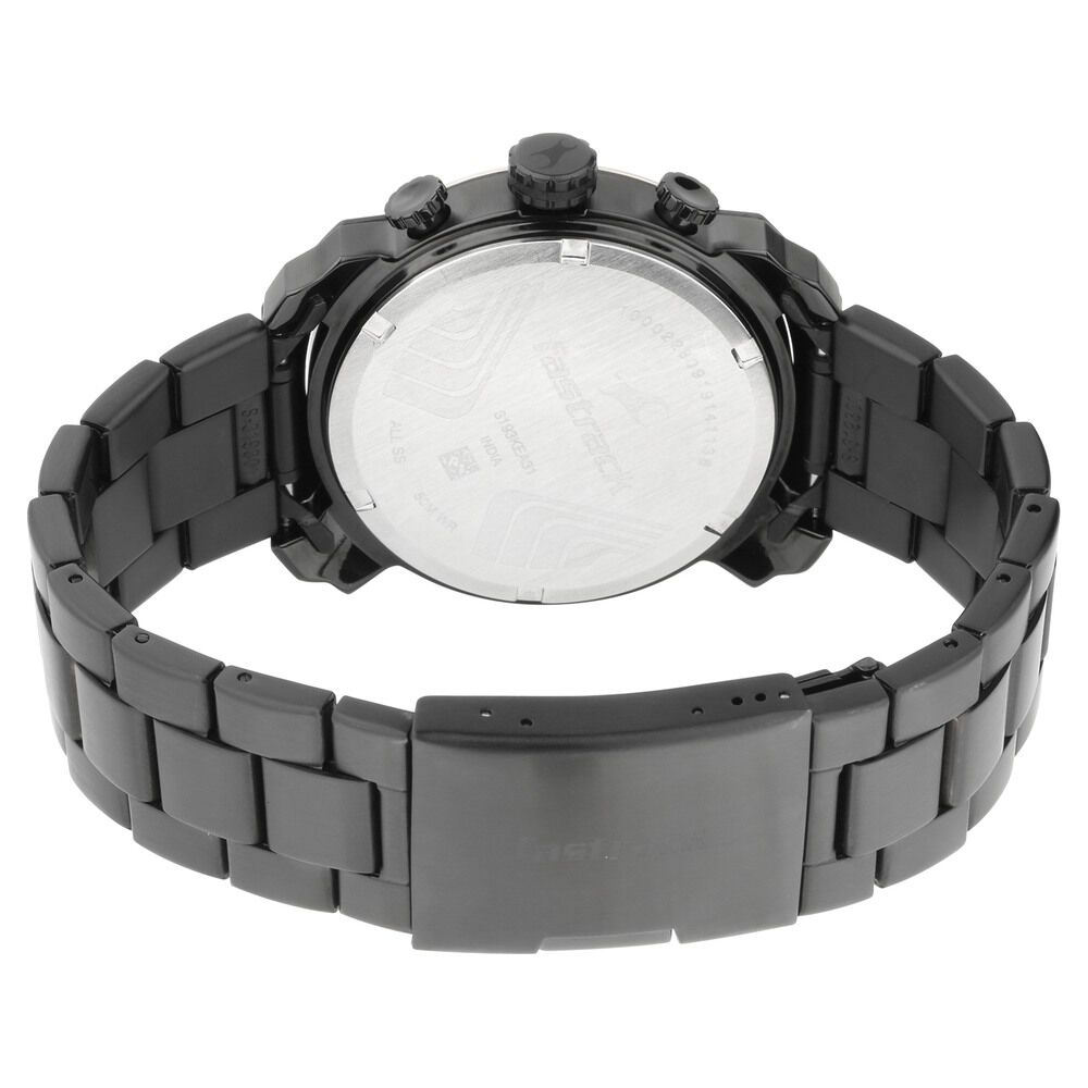 Fastrack All Nighters Quartz Analog Black Dial Stainless Steel