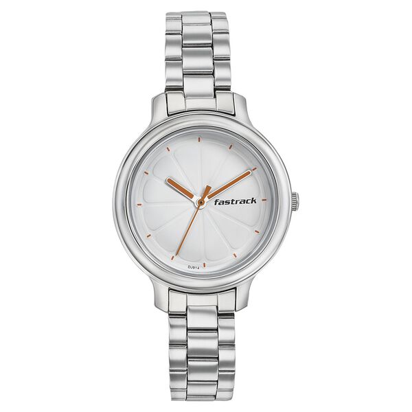 Fastrack Quartz Analog White Dial Stainless Steel Strap Watch for Girls - image number 1