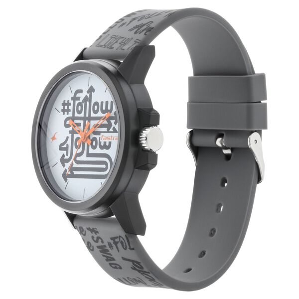 Fastrack Hashtag Quartz Analog Multicoloured Dial Silicone Strap Unisex Watch - image number 2