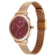 Vyb Classiqu� By Fastrack Quartz Analog Maroon Dial Rose Gold Stainless Steel Strap Watch For Girls - image number 4
