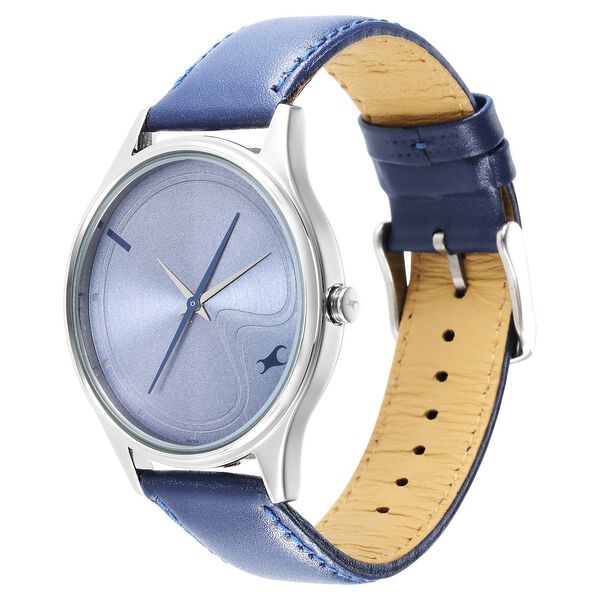 Fastrack Stunners Quartz Analog Blue Dial Leather Strap Watch for Guys - image number 2