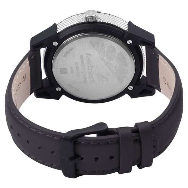 Fastrack Quartz Analog Silver Dial Leather Strap Watch for Guys - image number 4