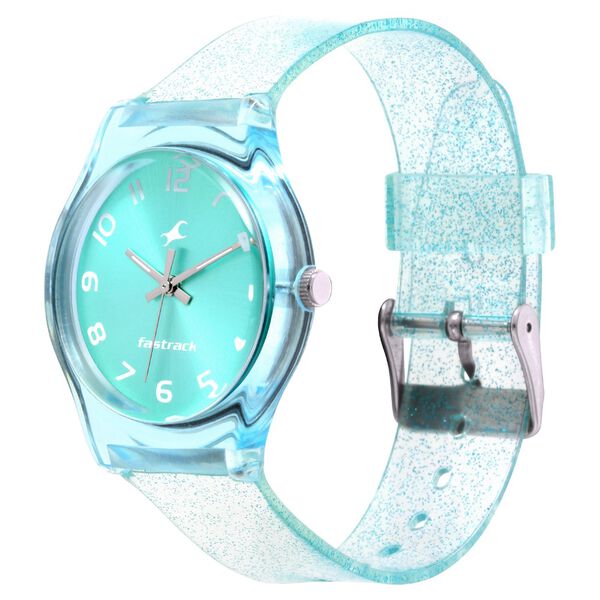Fastrack Sparkle Quartz Analog Blue Dial Polyurethane Strap Unisex Watch - image number 2