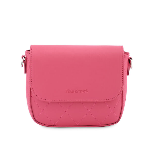 Fastrack Compact Sling Bag with Adjustable Sling in Pink - image number 2