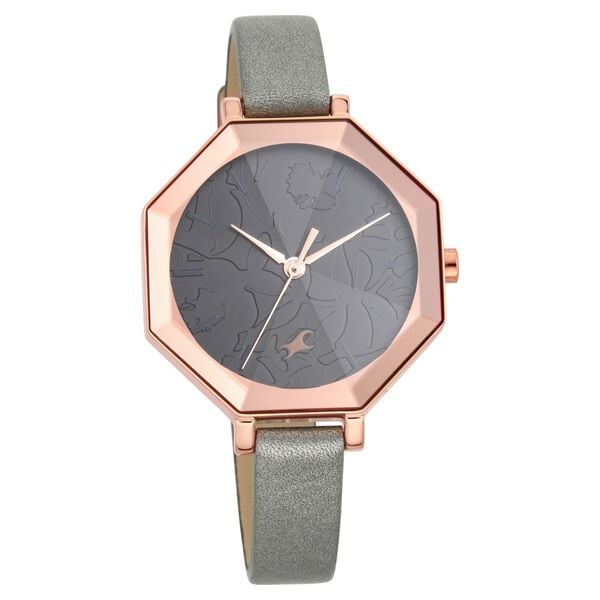 Fastrack Paint Me Quartz Analog Black Dial Leather Strap Watch for Girls - image number 0