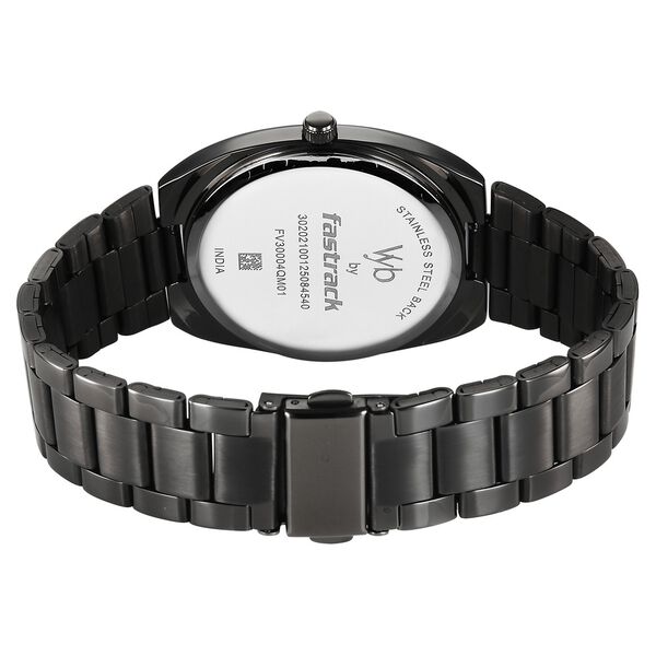 Fastrack Vyb Aviator Quartz Analog Grey Dial Metal Strap Watch For Guys - image number 6