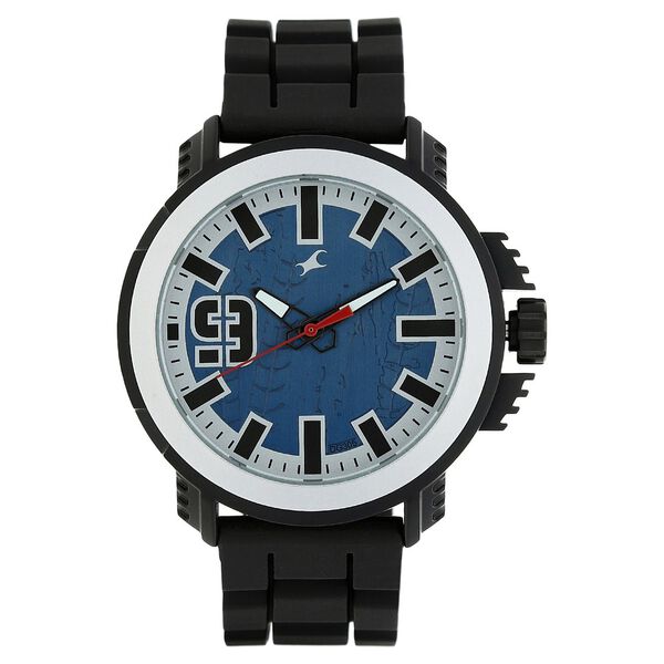 Fastrack Quartz Analog Blue Dial Leather Strap Watch for Guys - image number 0
