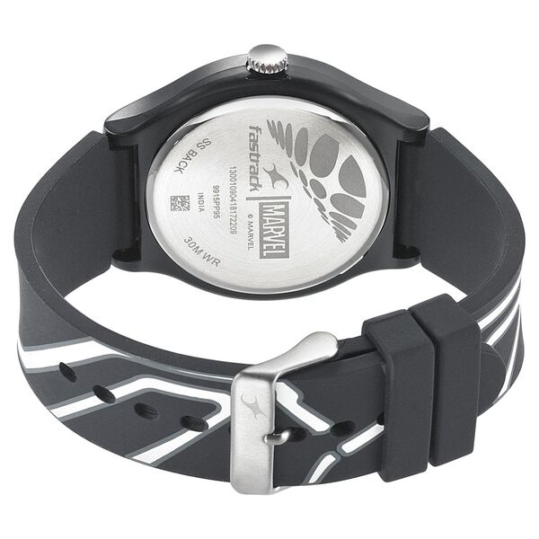 Fastrack Avengers End Game Quartz Analog Black Dial Silicone Strap Unisex Watch - image number 4