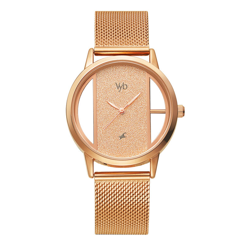 Buy Online Fastrack Vyb Runway Quartz Analog Rose Gold Dial