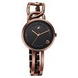 Fastrack Opulence Quartz Analog Black Dial Brown Metal Strap Watch For Girls - image number 1