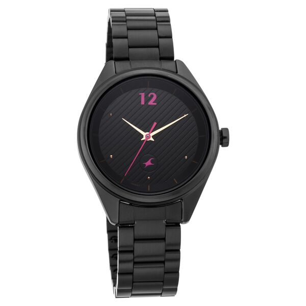 Fastrack Quartz Analog Black Dial Stainless Steel Strap Watch for Girls - image number 0