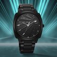 Fastrack Groove Quartz Analog Black Dial Guys Stainless Steel Watch - image number 0