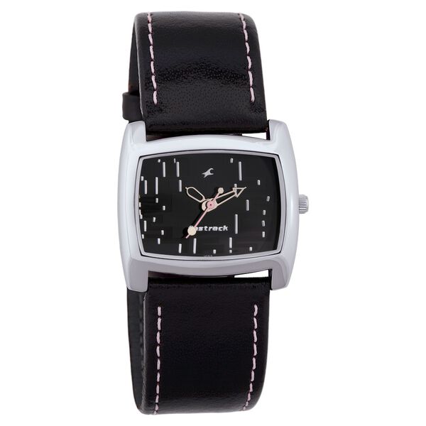 Fastrack Quartz Analog Black Dial Leather Strap Watch for Girls - image number 0