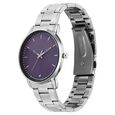 Fastrack Stunners Quartz Analog Purple Dial Silver Stainless Steel Strap Watch For Guys - image number 2