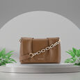 Fastrack Pleated Shoulder Bag with Chain Detailing Sling in Pink