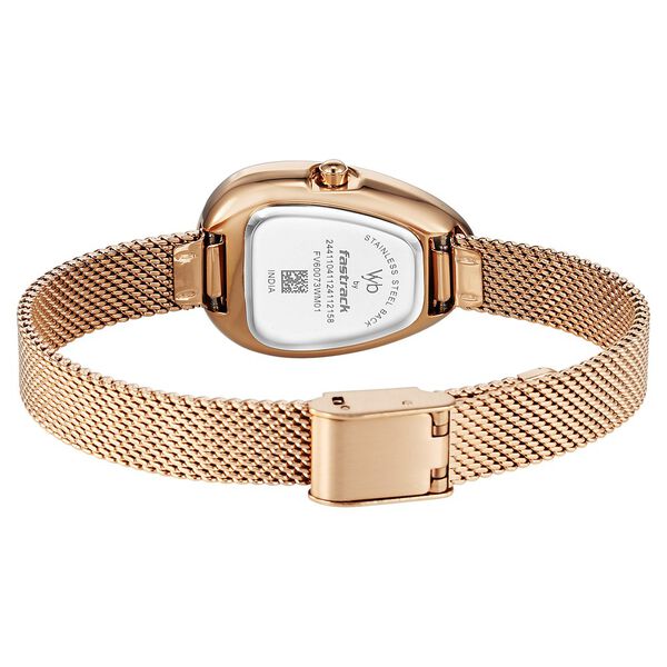 Vyb Prodigy By Fastrack Quartz Analog Brown Dial Metal Strap Watch For Girls - image number 5