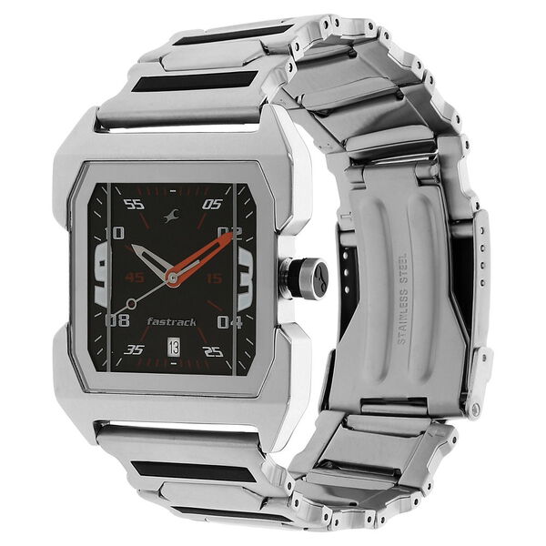 Fastrack Quartz Analog Black Dial Stainless Steel Strap Watch for Guys - image number 1
