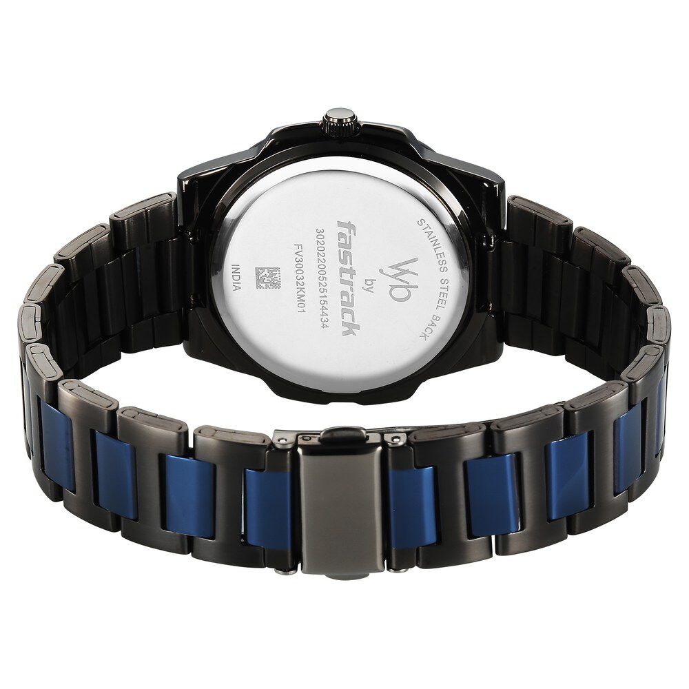 Buy Online Vyb Nimbus By Fastrack Quartz Analog Blue Dial Two