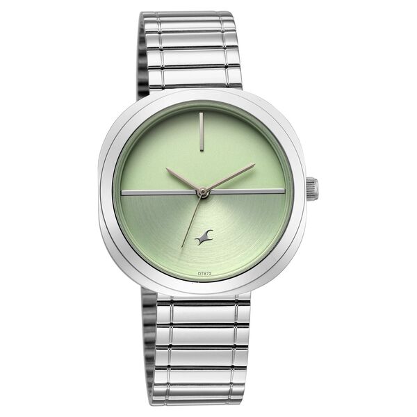 Fastrack 9 to Fine Analog with Green Dial Metal Strap Watch for Girls - image number 1