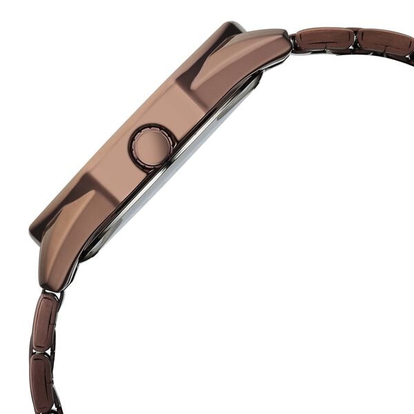 Vyb Quest By Fastrack Quartz Analog Brown Dial Brown Metal Strap Watch For Guys - image number 4